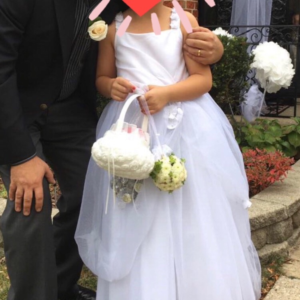 Flower girls white dress , used just once